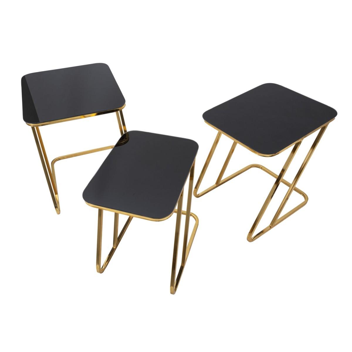 Tavolinetti Simple Set 3Pz cm.44x50,5x55,5-39x49x51-34x47x45
