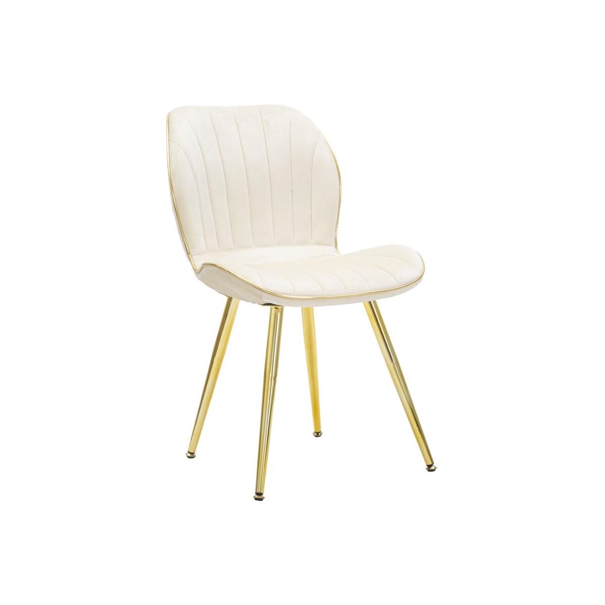 Sedia Paris Space Crema /Gold Set 2 Pz Cm 46x58x77