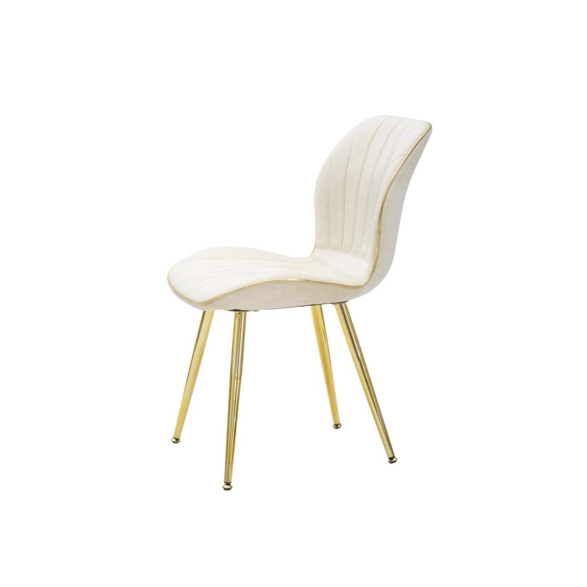 Sedia Paris Space Crema /Gold Set 2 Pz Cm 46x58x77