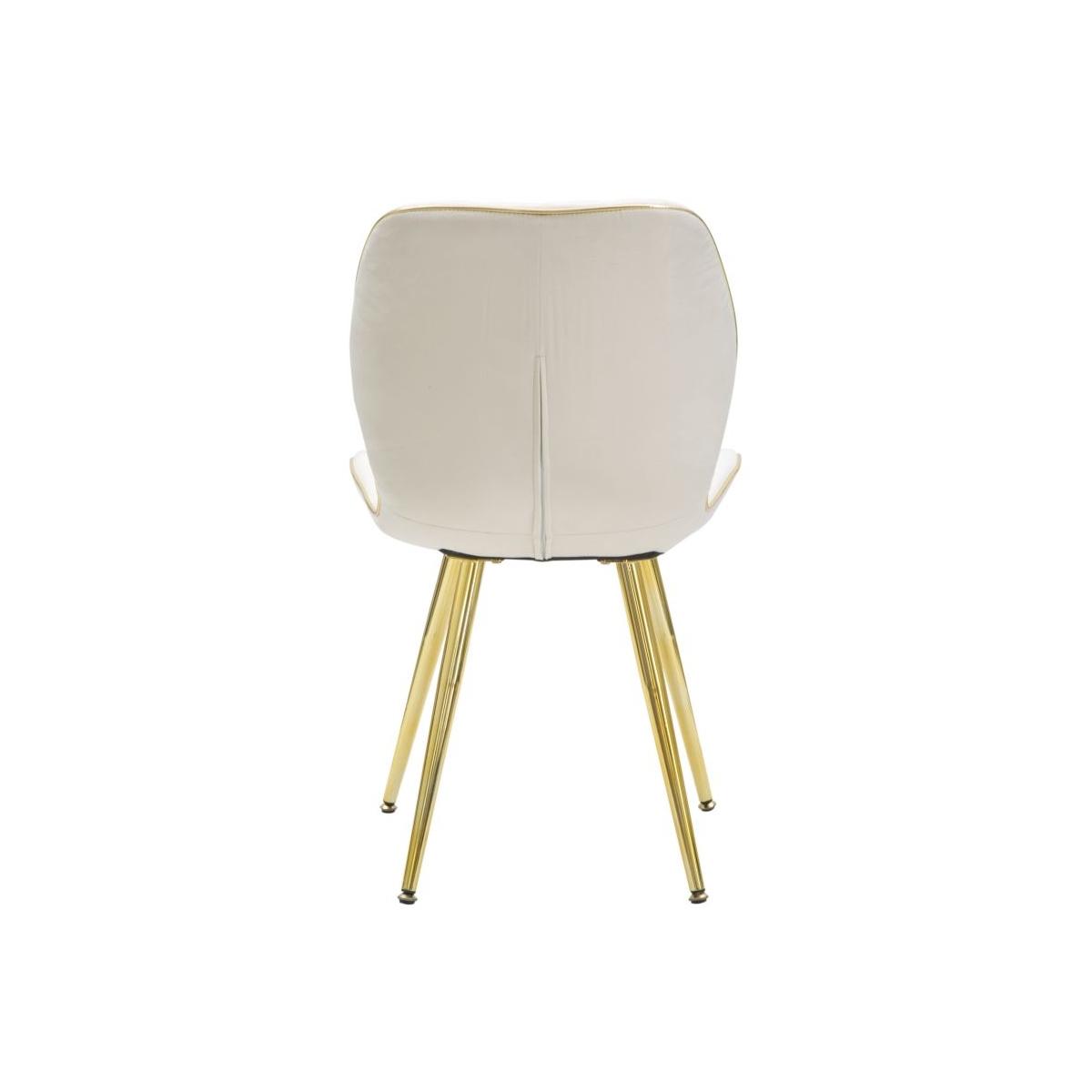 Sedia Paris Space Crema /Gold Set 2 Pz Cm 46x58x77
