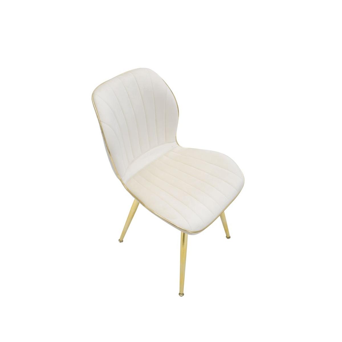 Sedia Paris Space Crema /Gold Set 2 Pz Cm 46x58x77