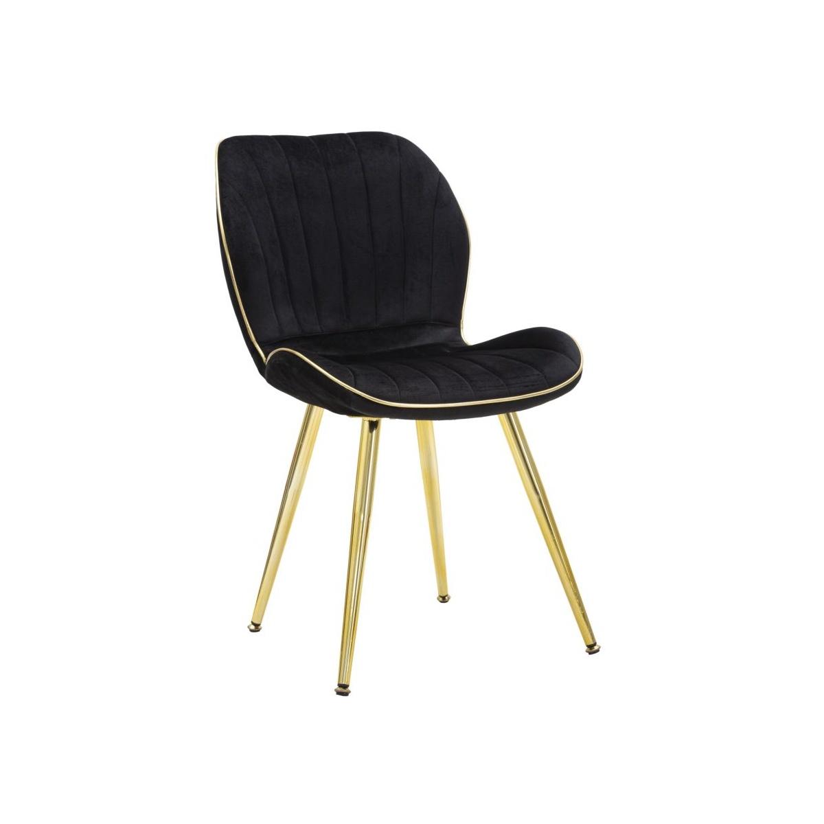 Sedia Paris Space Nera /Gold Set 2 Pz cm.46x58x77