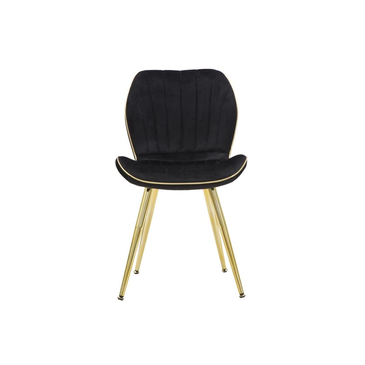 Sedia Paris Space Nera /Gold Set 2 Pz cm.46x58x77