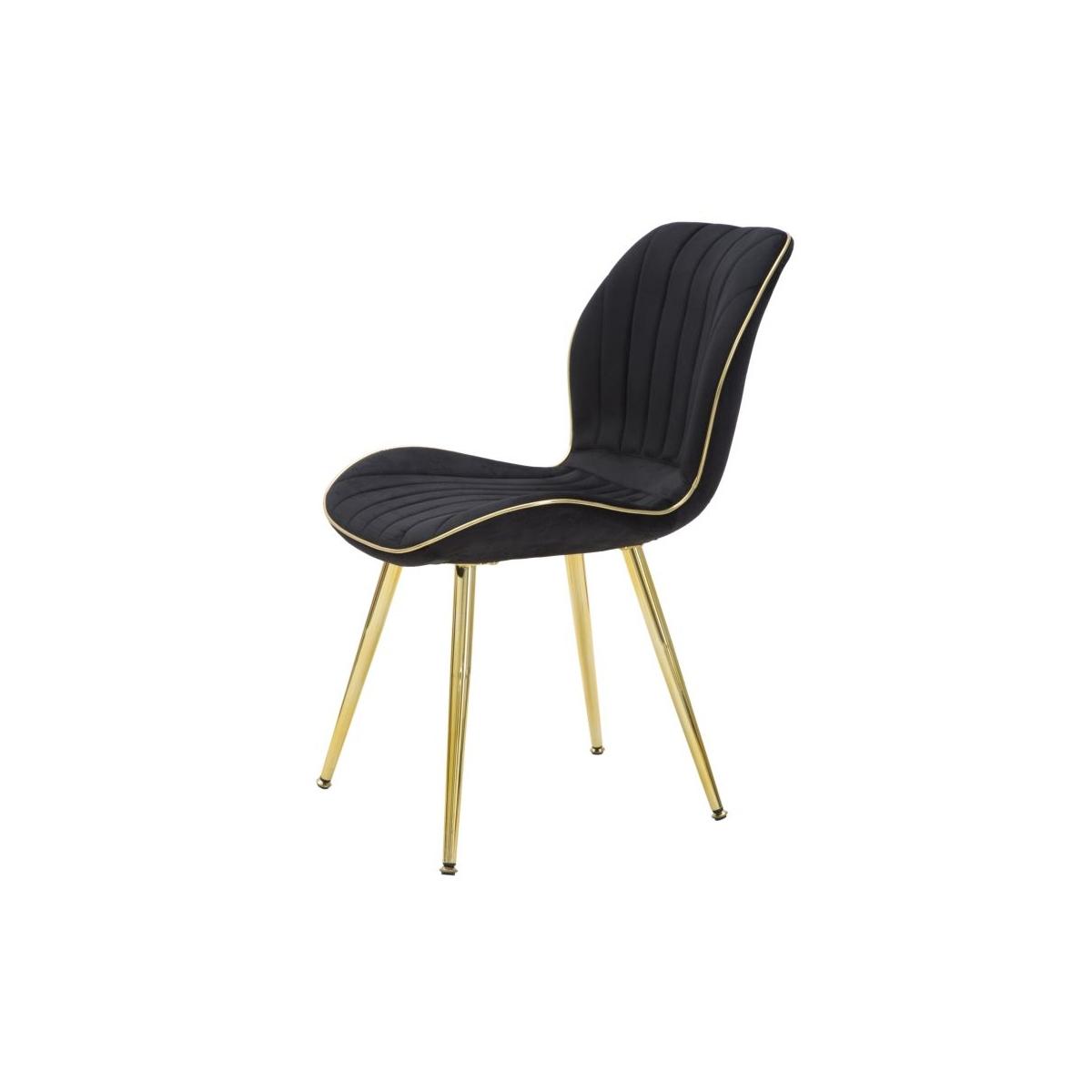 Sedia Paris Space Nera /Gold Set 2 Pz cm.46x58x77