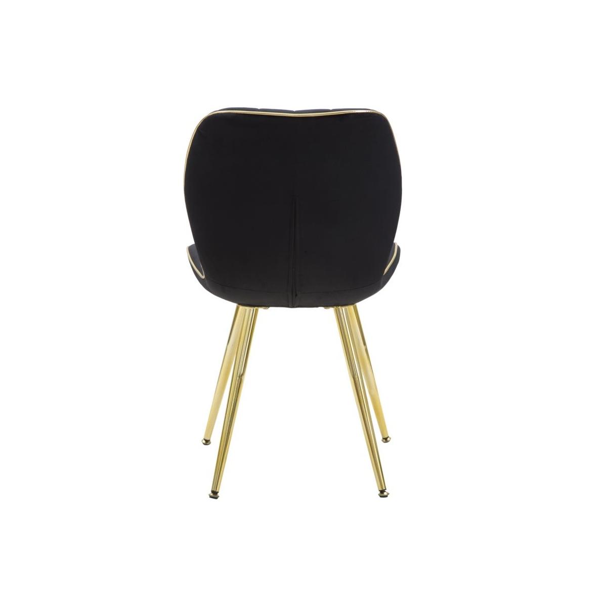 Sedia Paris Space Nera /Gold Set 2 Pz cm.46x58x77