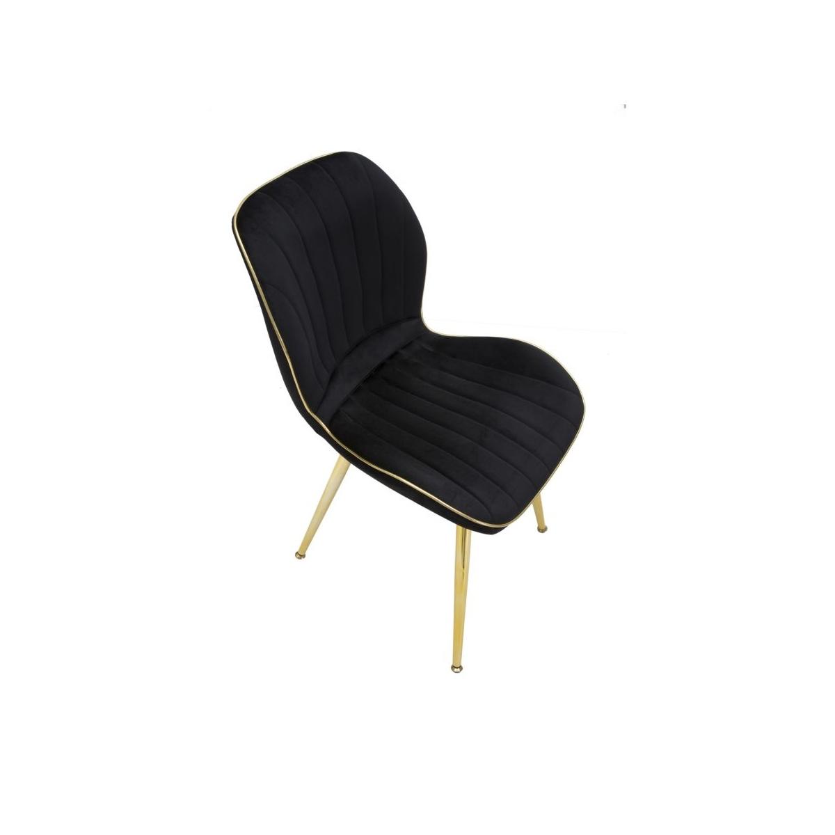 Sedia Paris Space Nera /Gold Set 2 Pz cm.46x58x77