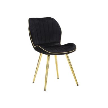 Sedia Paris Space Nera /Gold Set 2 Pz cm.46x58x77