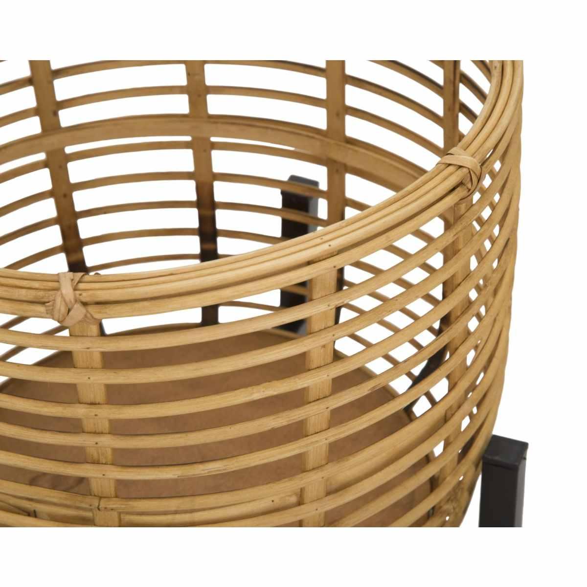 Porta Vasi Rattan Coppia cm.Ø41x47-33x39