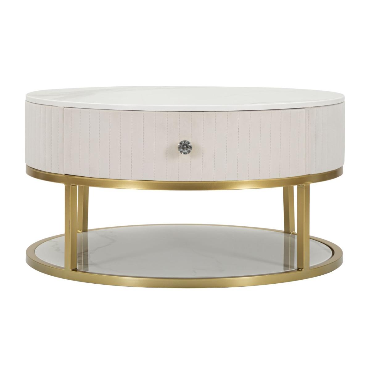 Tavolo Da Caffe' Montpellier Crema cm.Ø75x36