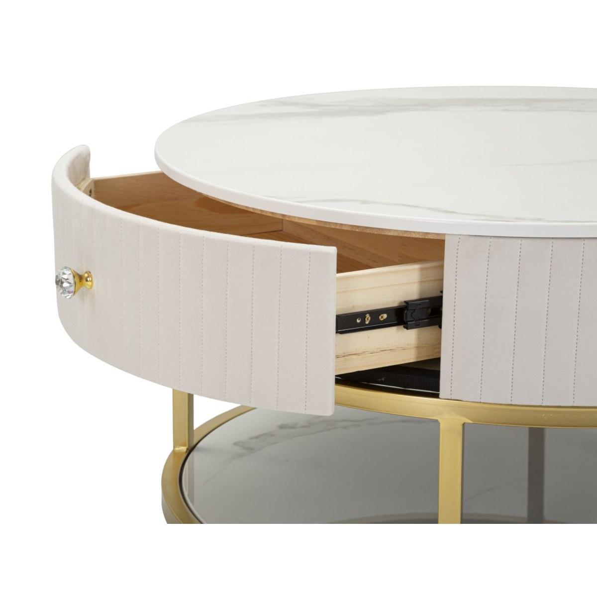 Tavolo Da Caffe' Montpellier Crema cm.Ø75x36