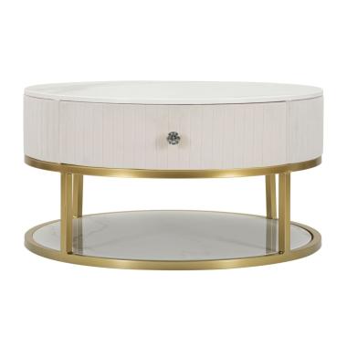 Tavolo Da Caffe' Montpellier Crema cm.Ø75x36