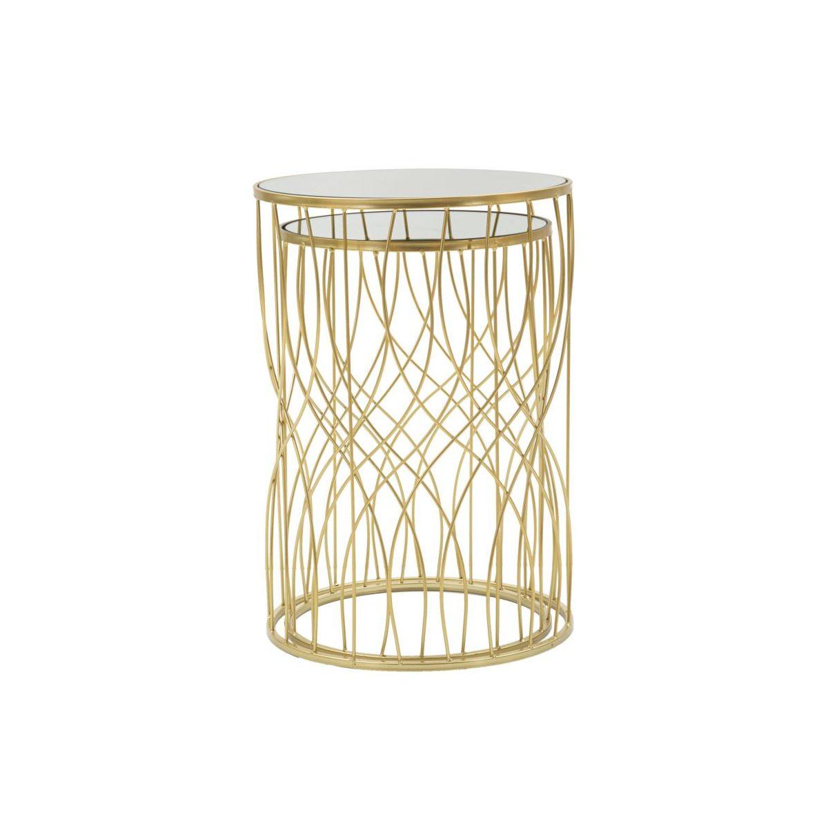 Tavolinetti Ligne Coppia cm.Ø38x55-33x50