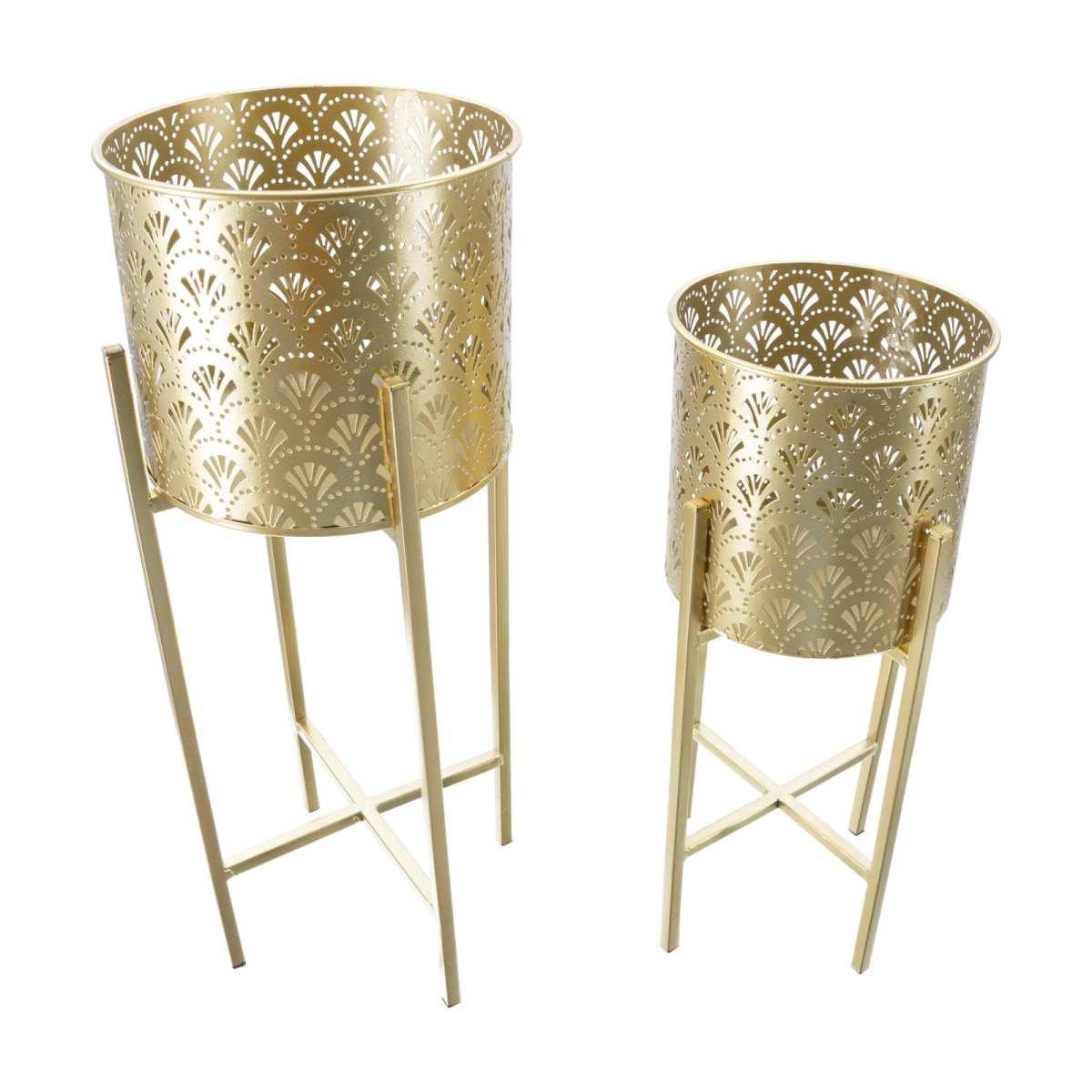 Porta Vasi Golvy Stand Coppia Mod.B cm.Ø22x53-20x43