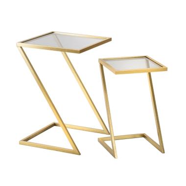 Tavolinetti Z Coppia cm.40x40x60-30x30x50