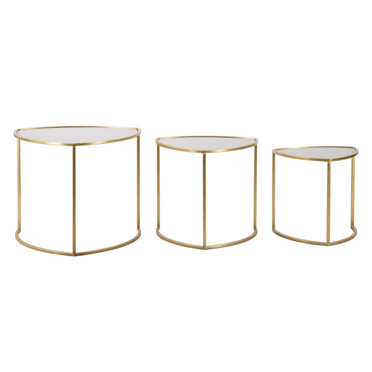 Tavolinetti Da Caffe' Triangle Set 3 Pz cm.Ø60x50-50x45-40x40
