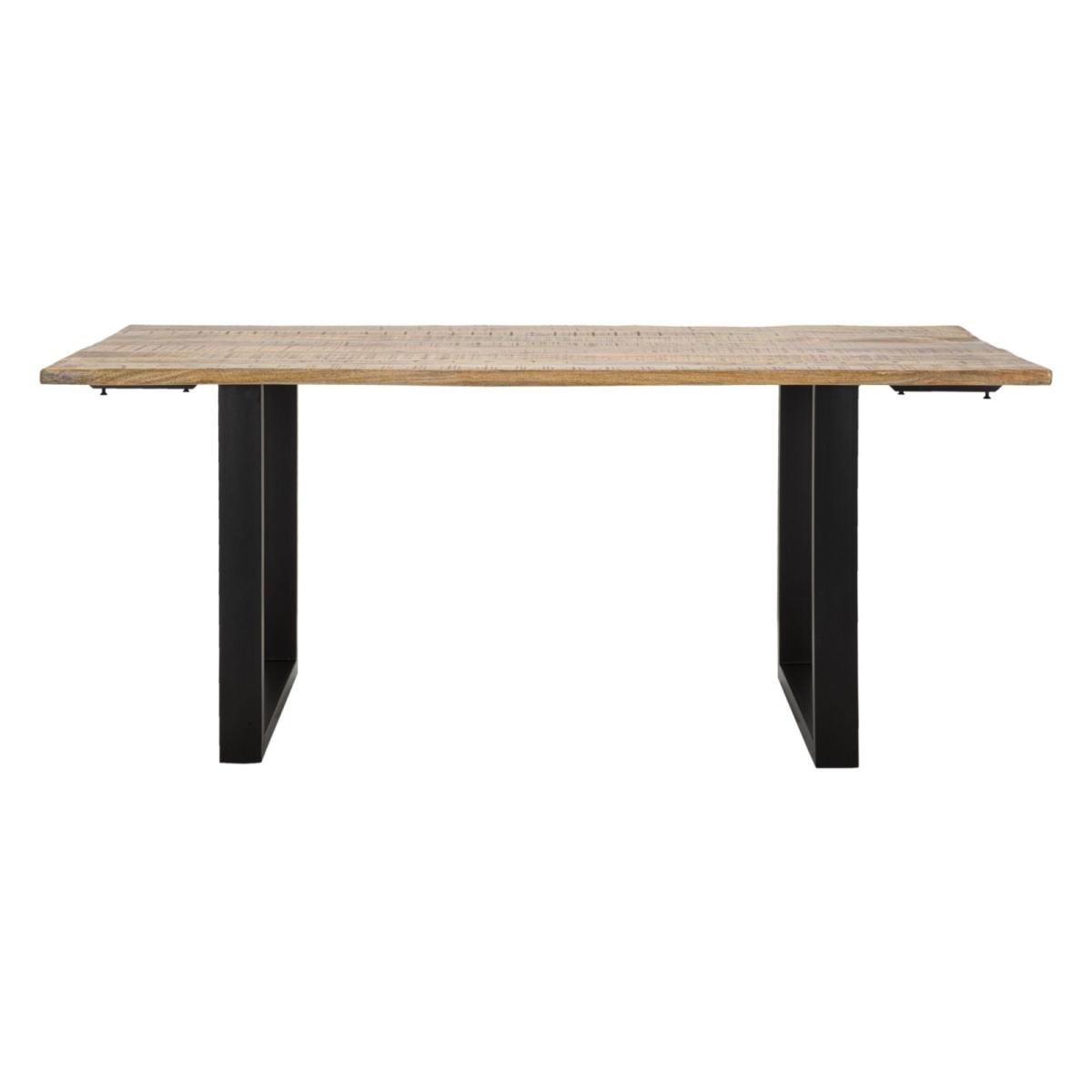 Tavolo Da Pranzo Edge All. cm.180x90x77-Lunghezza Totale 280 Legno Di Mango