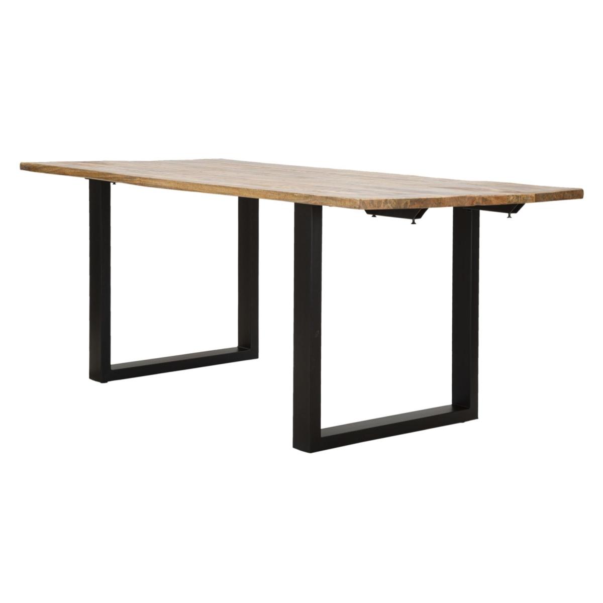 Tavolo Da Pranzo Edge All. cm.180x90x77-Lunghezza Totale 280 Legno Di Mango