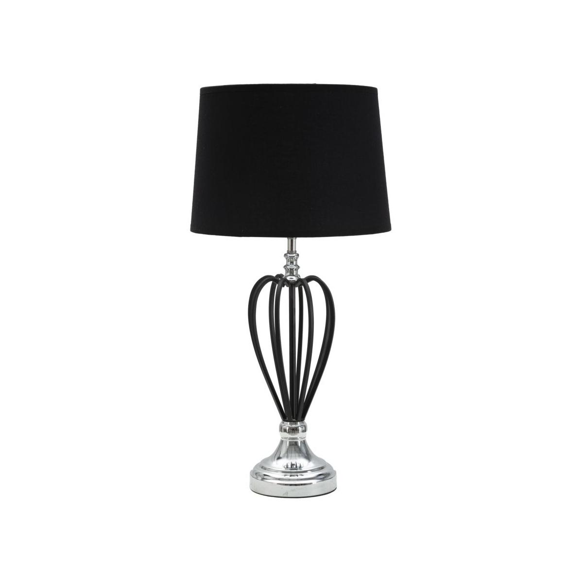 Lampada Da Tavolo Darky Silver cm.Ø28x56