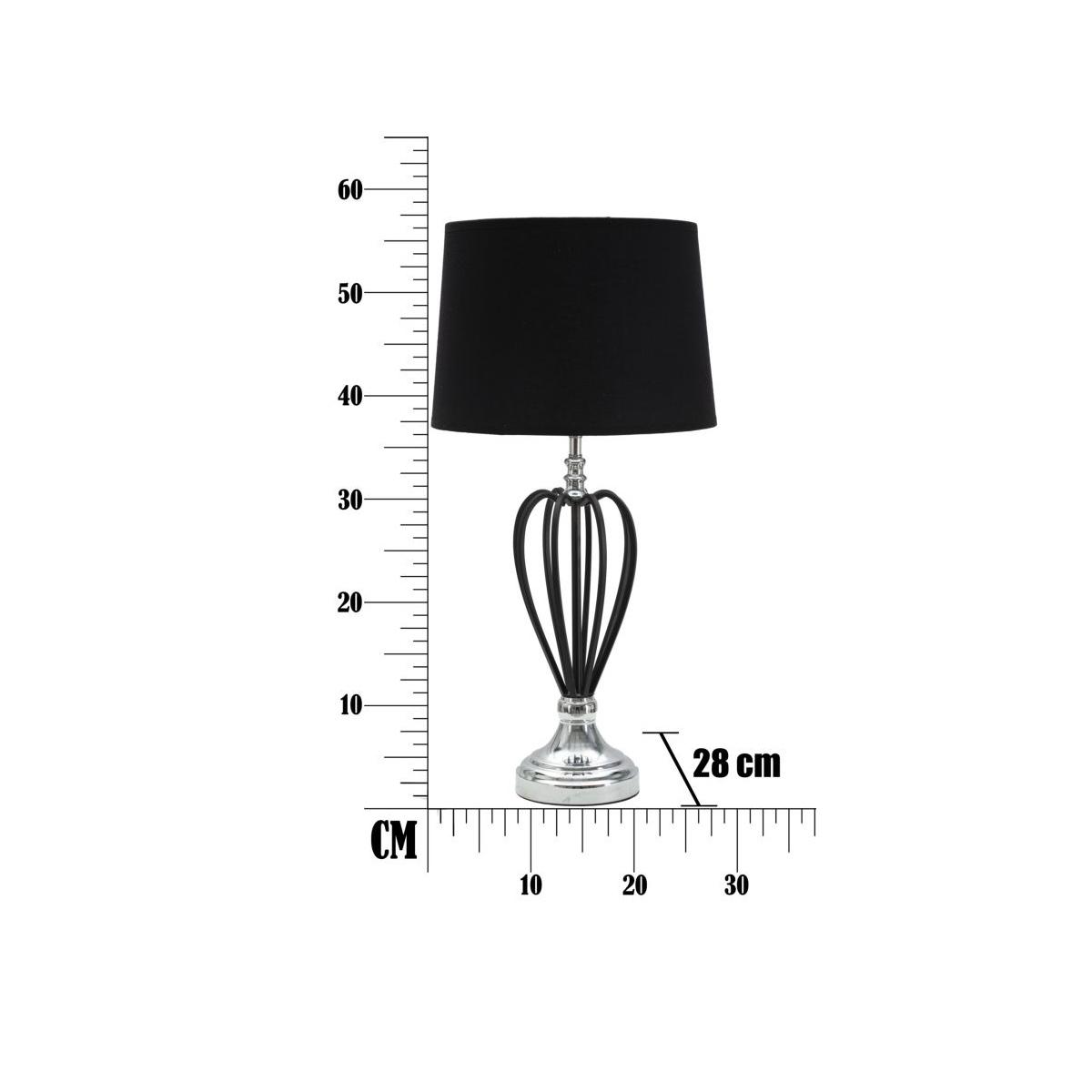 Lampada Da Tavolo Darky Silver cm.Ø28x56