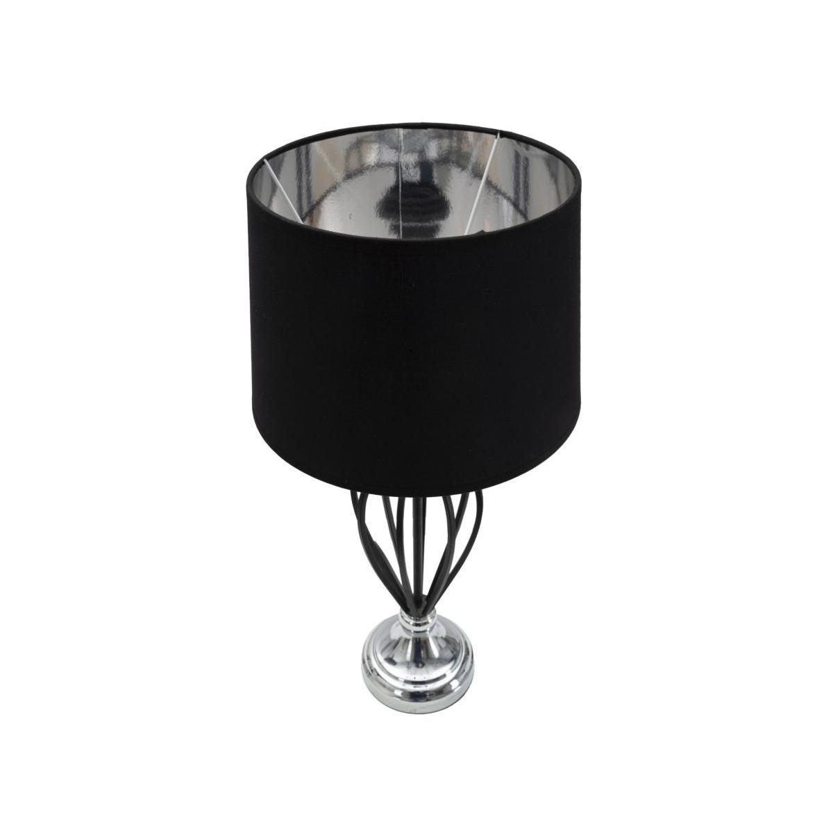 Lampada Da Tavolo Darky Silver cm.Ø28x56