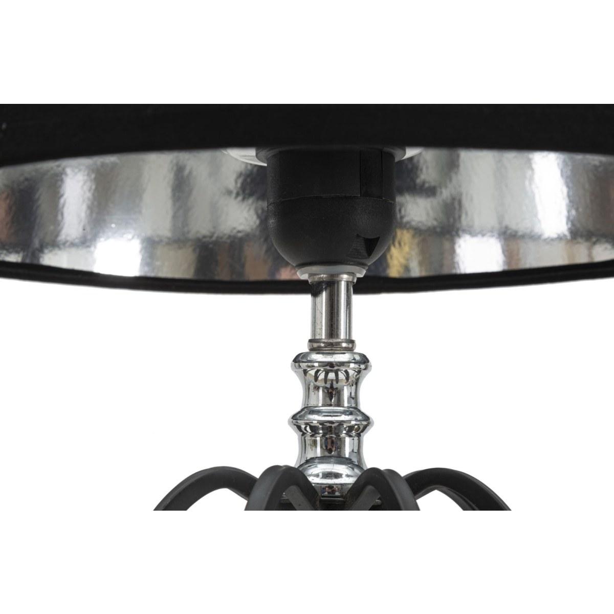 Lampada Da Tavolo Darky Silver cm.Ø28x56