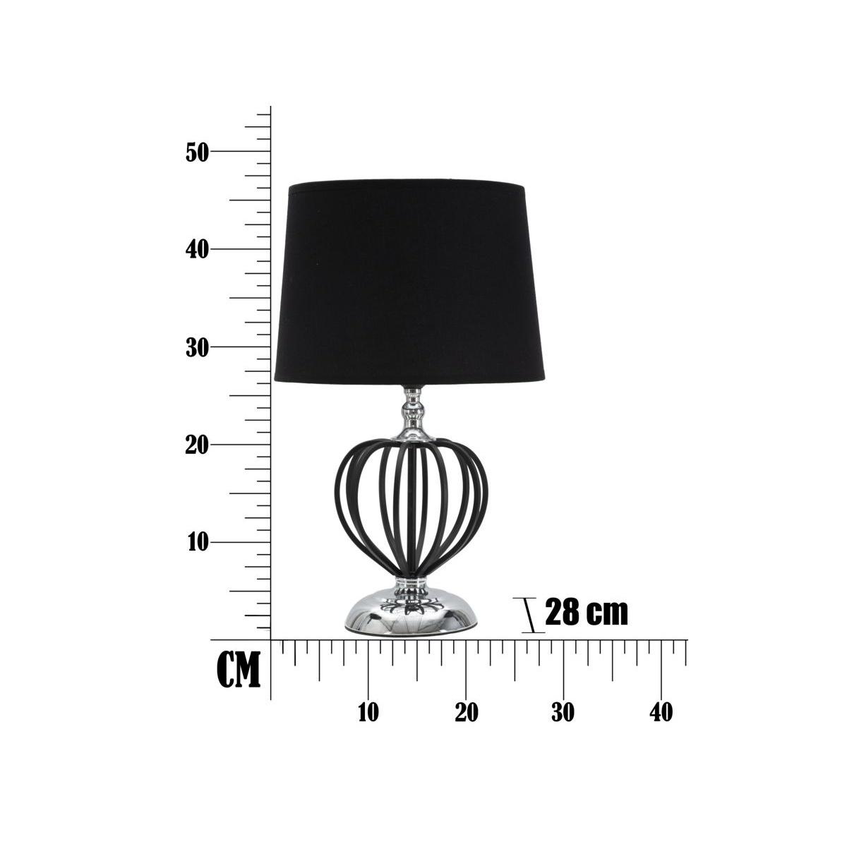 Lampada Da Tavolo Darky Silver cm.Ø28x44,5