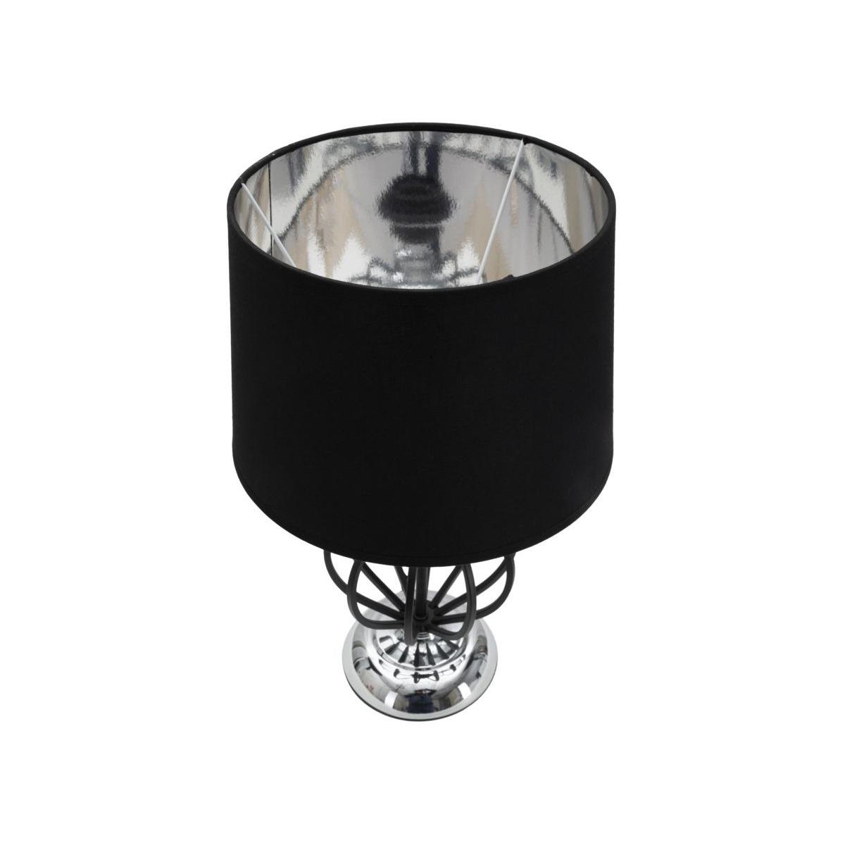 Lampada Da Tavolo Darky Silver cm.Ø28x44,5