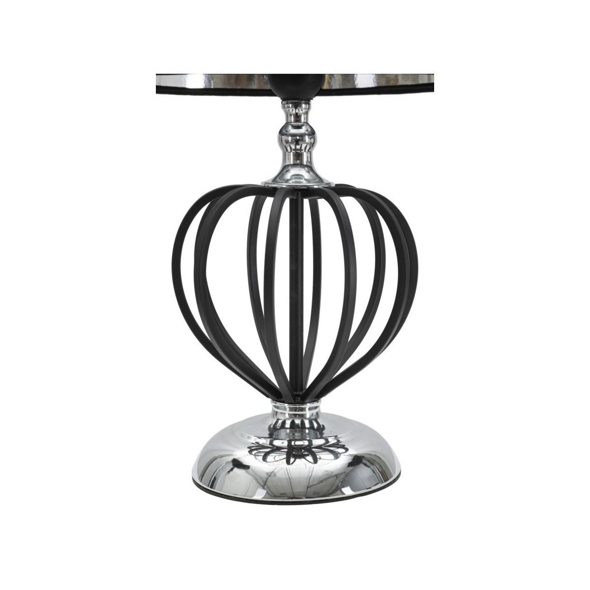 Lampada Da Tavolo Darky Silver cm.Ø28x44,5