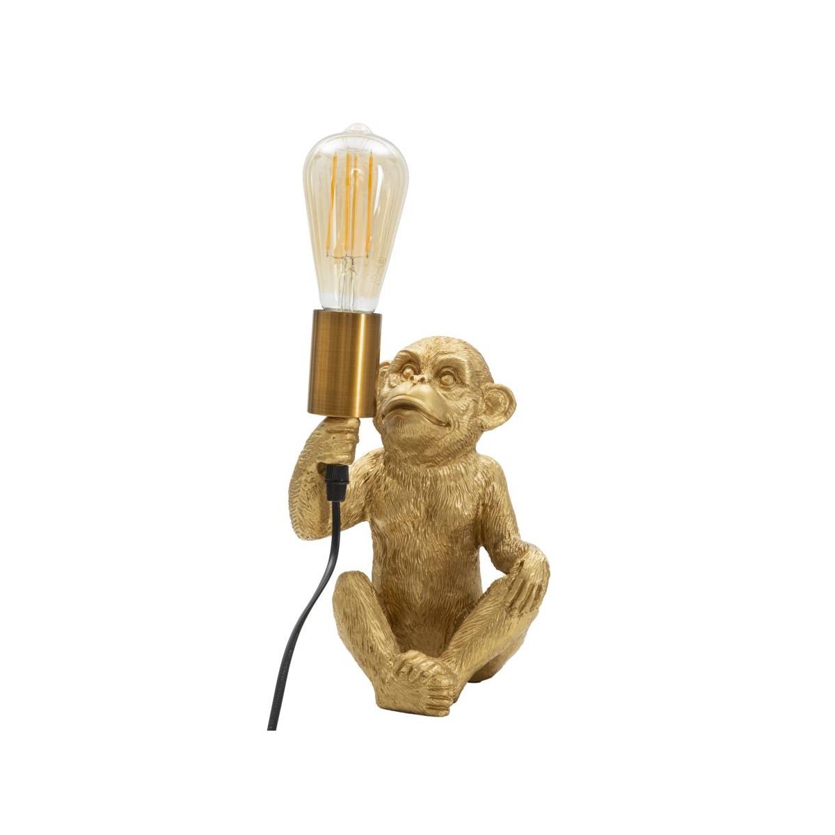 Lampada Da Tavolo Monkey Oro cm.17x14,5x25