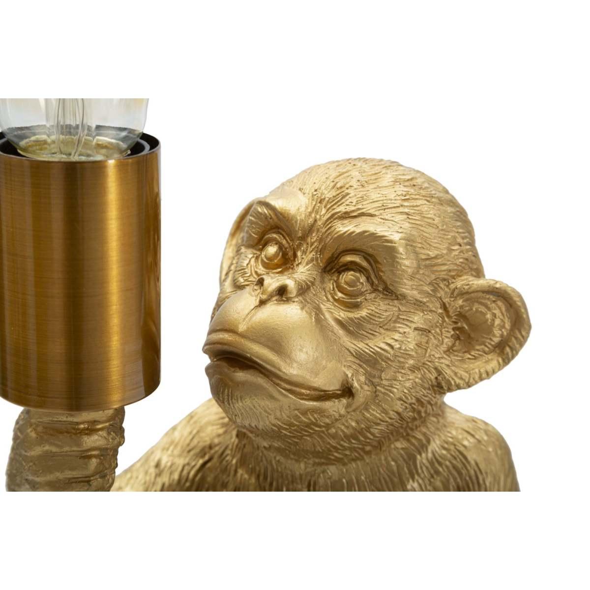 Lampada Da Tavolo Monkey Oro cm.17x14,5x25
