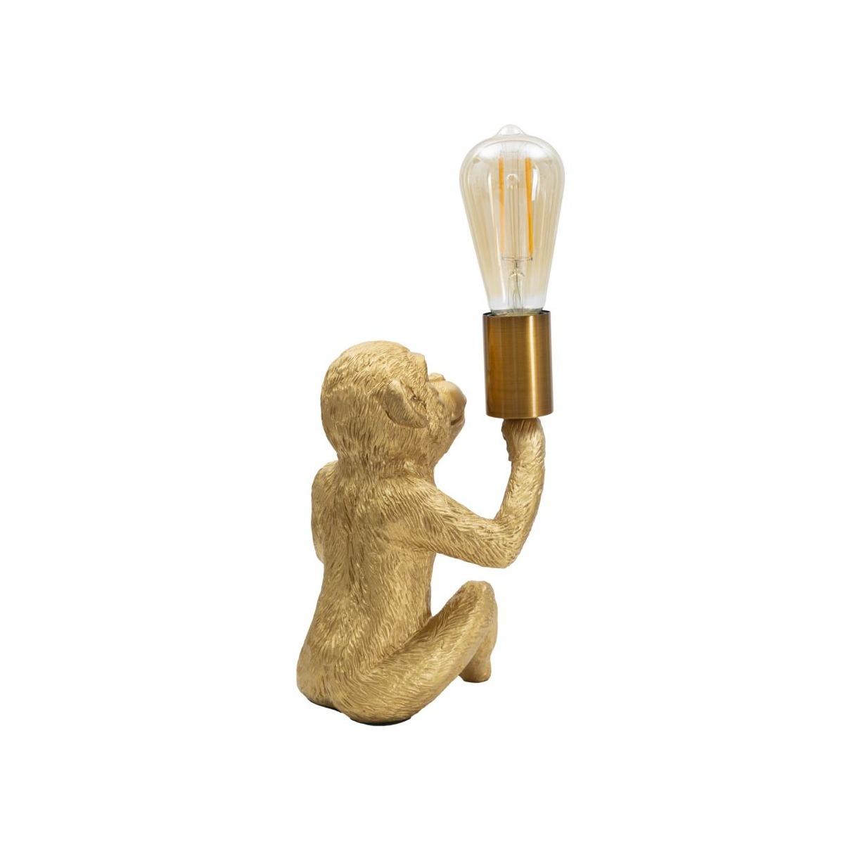 Lampada Da Tavolo Monkey Oro cm.17x14,5x25
