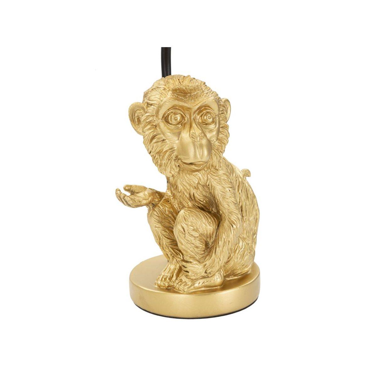 Lampada Tavolo Scultura Scimmia Seduta cm.Ø20x51,5