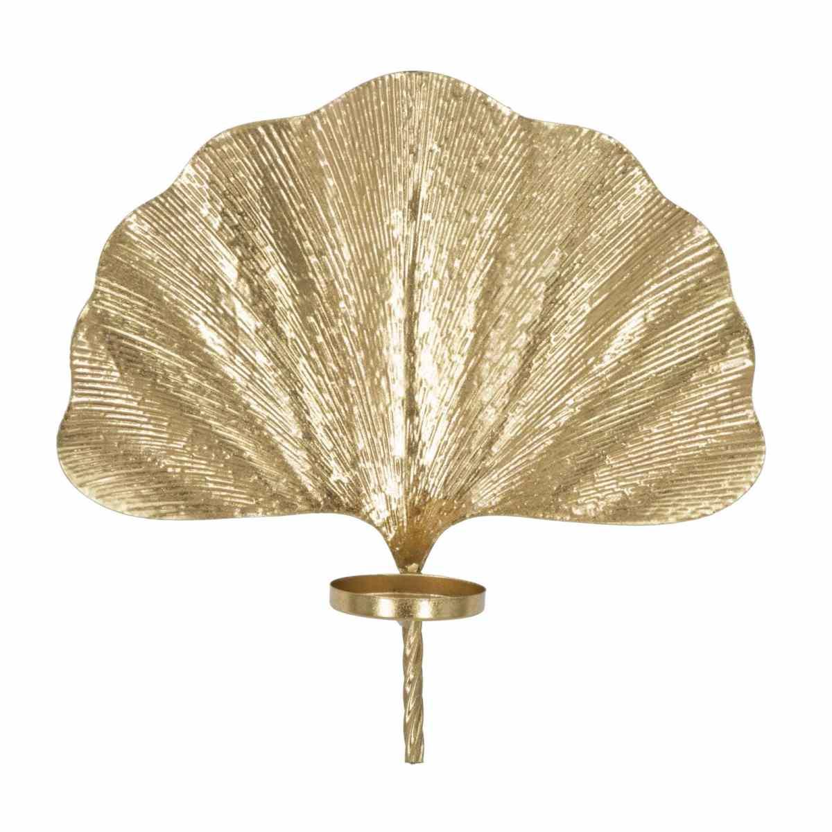 Portacandela Da Muro Glam Leaf cm.41x11,5x40