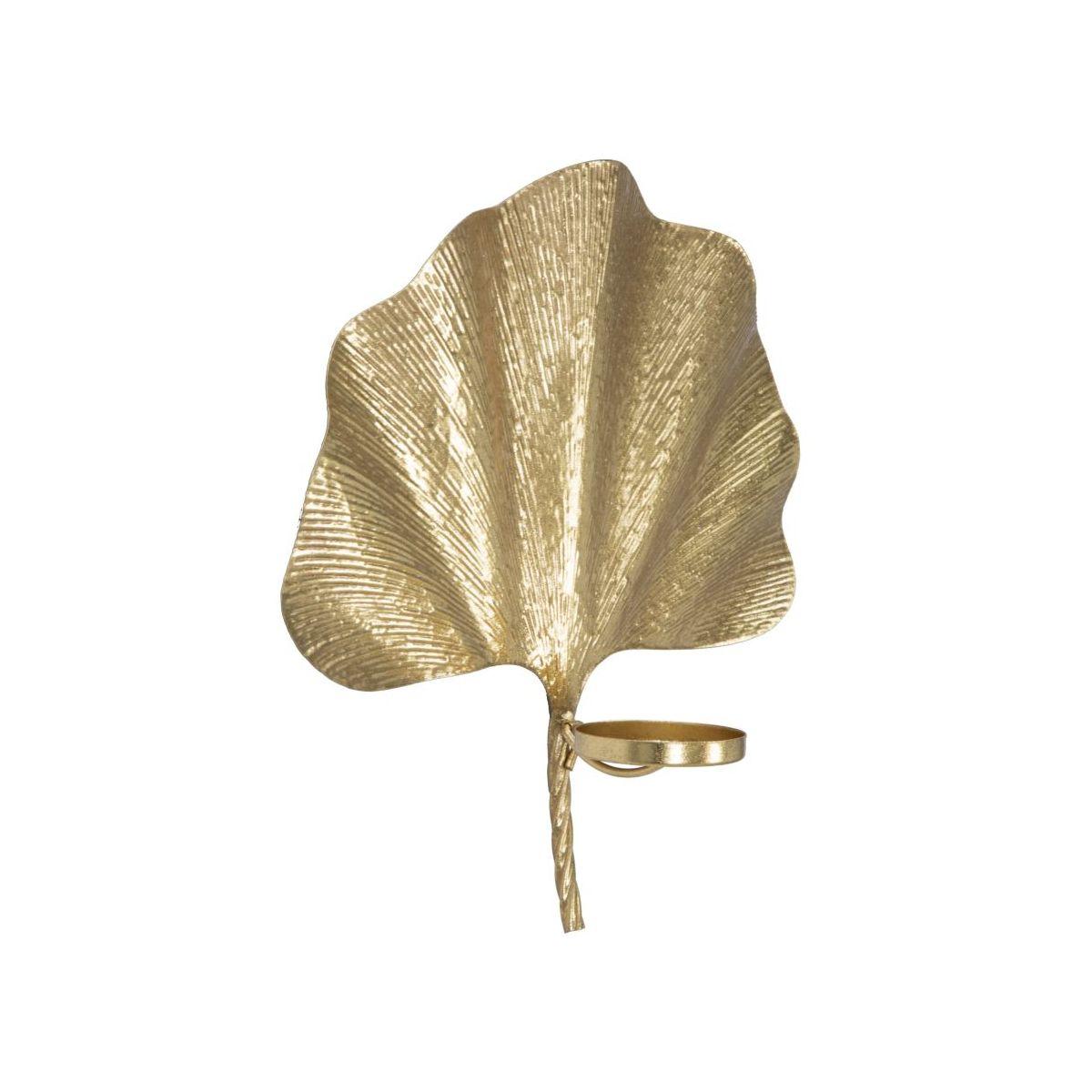 Portacandela Da Muro Glam Leaf cm.41x11,5x40