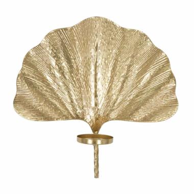 Portacandela Da Muro Glam Leaf cm.41x11,5x40