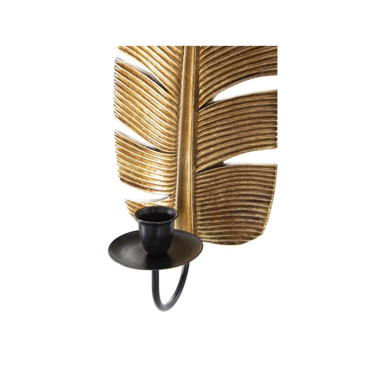 Portacandela Da Muro Leaf cm.12,8x8,9x31,2