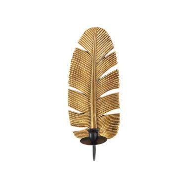Portacandela Da Muro Leaf cm.12,8x8,9x31,2