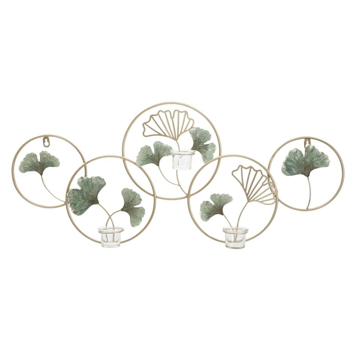 Portacandela Da Muro Greenery cm.80x7,5x35,5