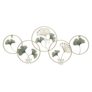 Portacandela Da Muro Greenery cm.80x7,5x35,5