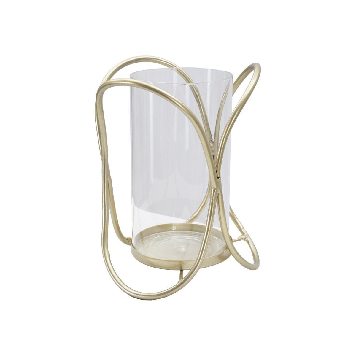 Portacandela Glox Gold cm.Ø16x21,5