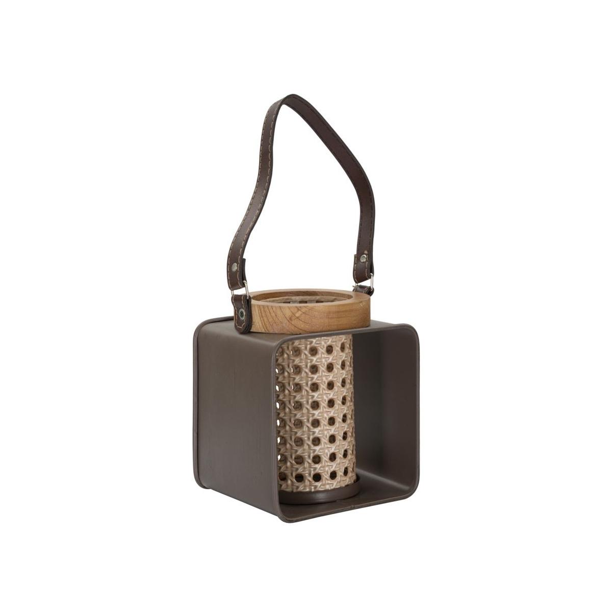 Lanterna Iron-Rattan cm.16x13x20