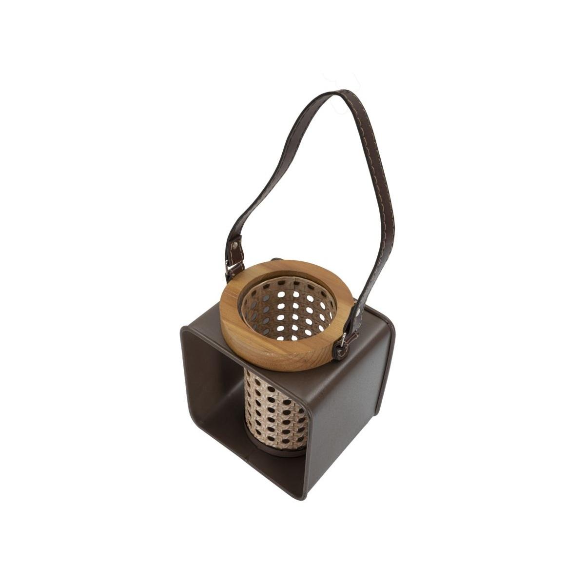 Lanterna Iron-Rattan cm.16x13x20