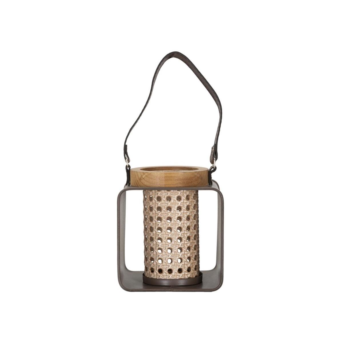 Lanterna Iron-Rattan cm.16x13x20
