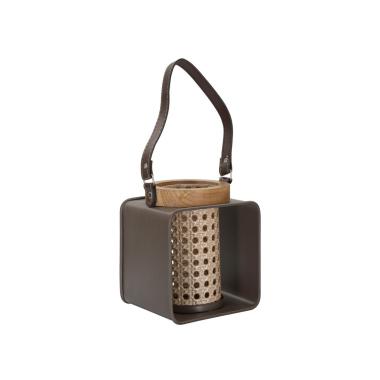 Lanterna Iron-Rattan cm.16x13x20