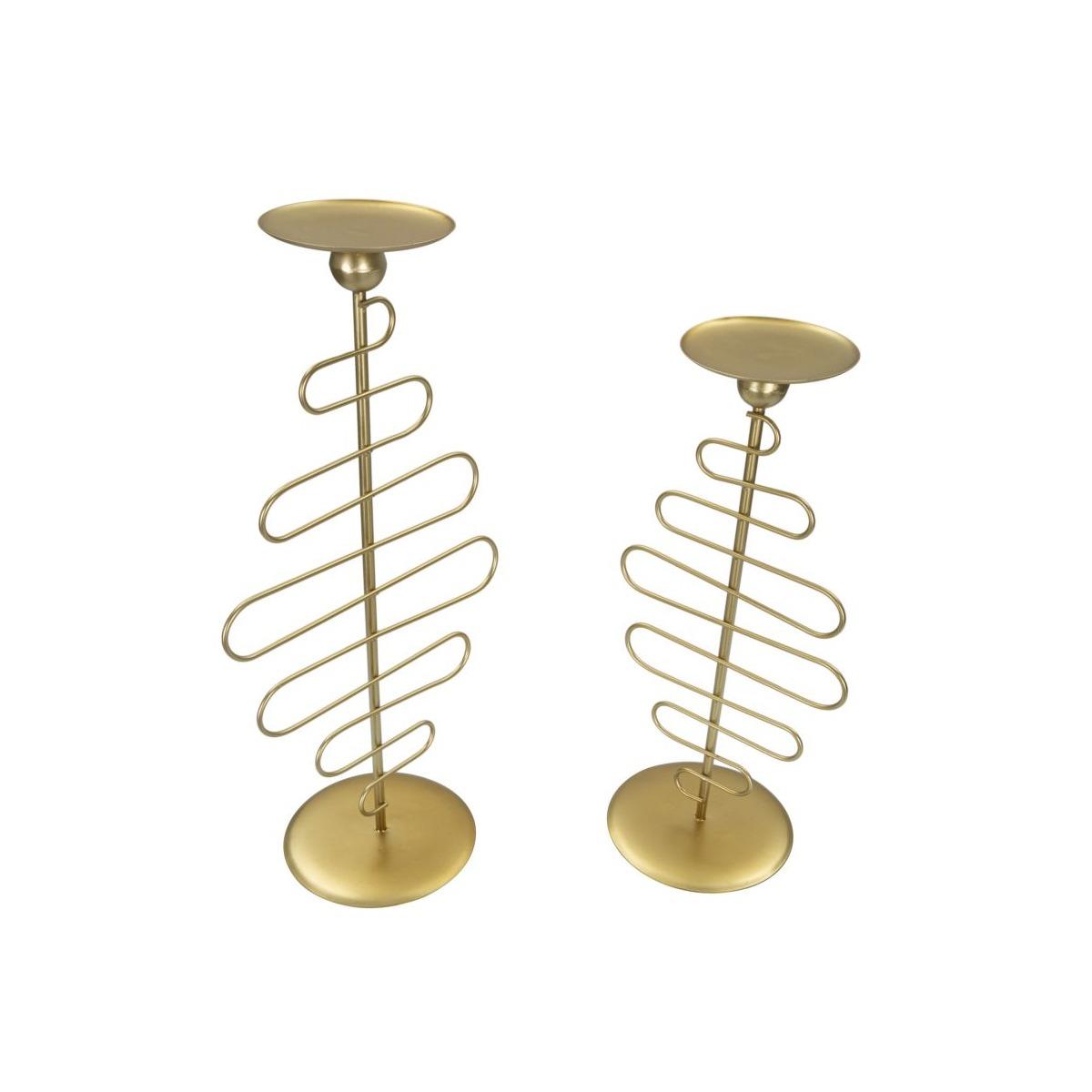 Portacandela Alid Coppia cm.25x16x51-20x16x43