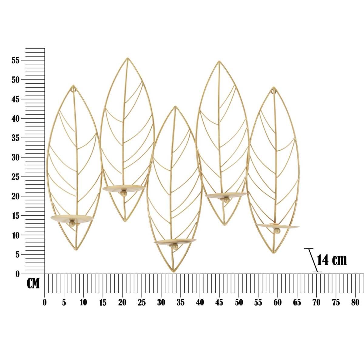 Portacandela Leaf Da Muro cm.66x14x56