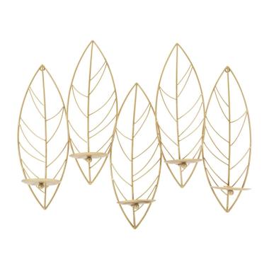 Portacandela Leaf Da Muro cm.66x14x56