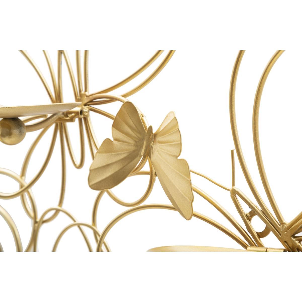 Portacandela Da Muro Farfalle cm.61x12x34