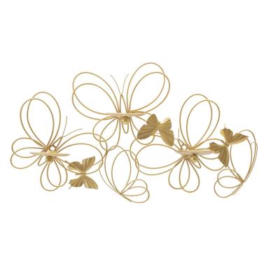 Portacandela Da Muro Farfalle cm.61x12x34