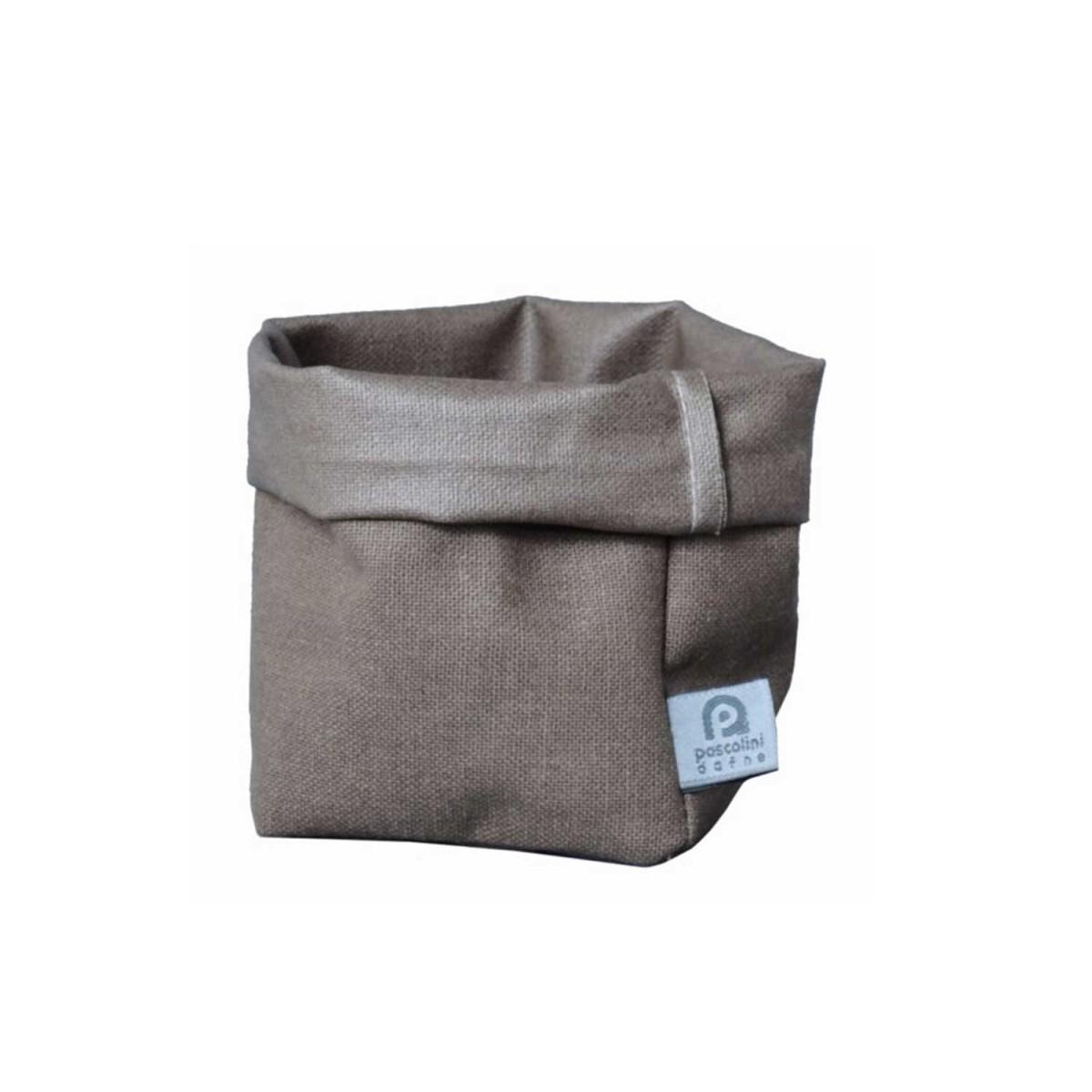 Sacchetto Portaoggetti Lino Teflon Nocciola cm.11x12x20 | Dafne